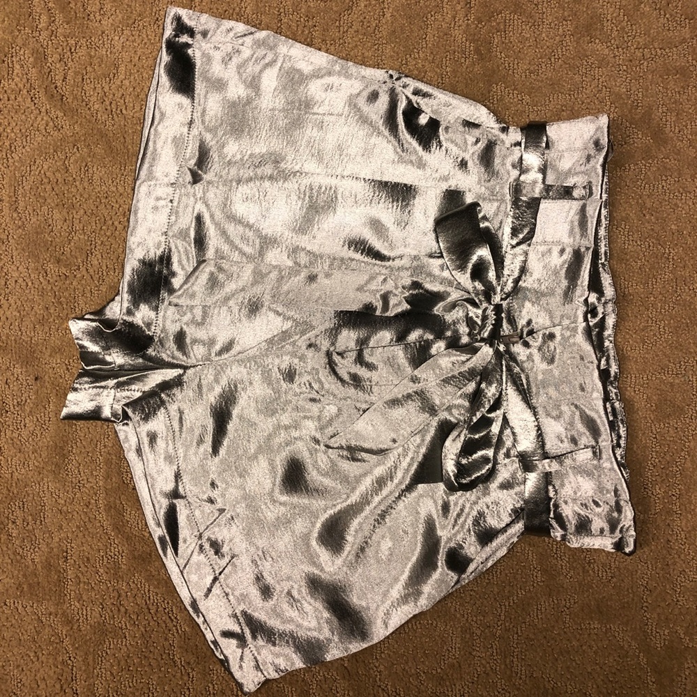 She + Sky silver shorts